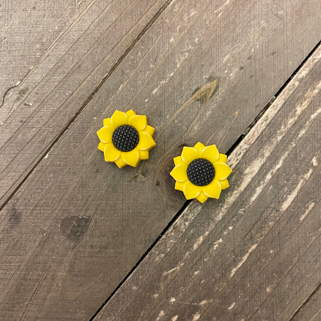 Sunflower Stud Earrings--A RAY of SUNSHINE
