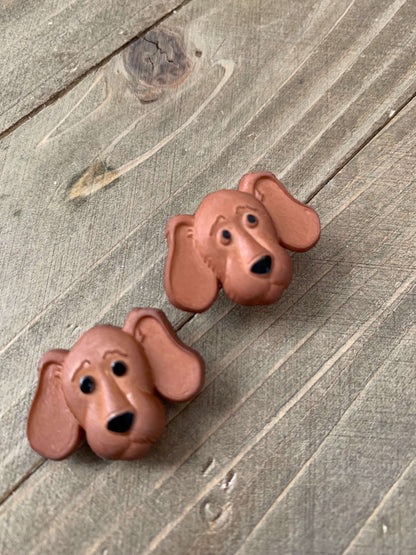 Adorable Fuzzy Face Dog Post EarringsPink tiful of LOVE