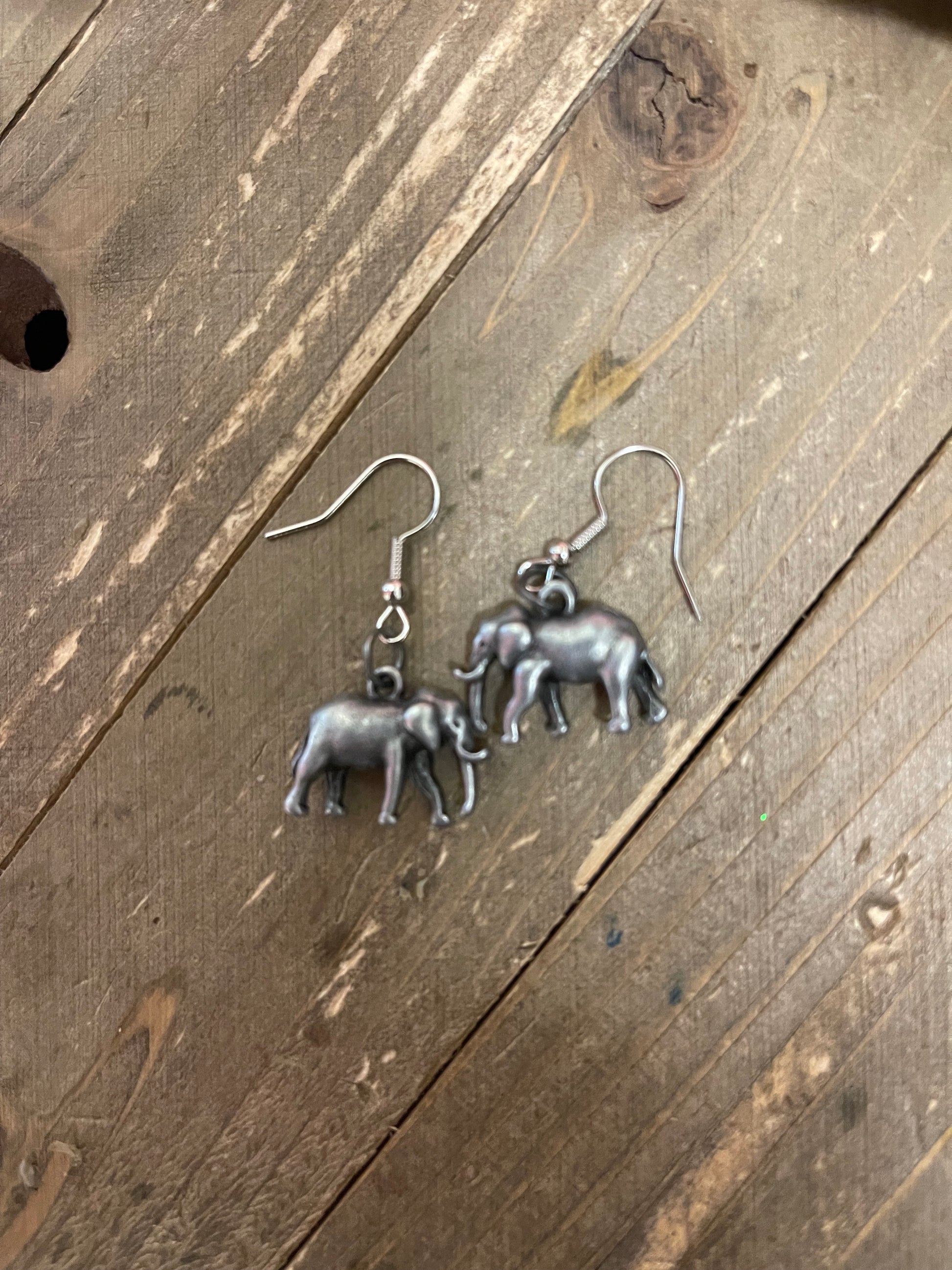 Elephant Charm Wire EarringsPink tiful of LOVE