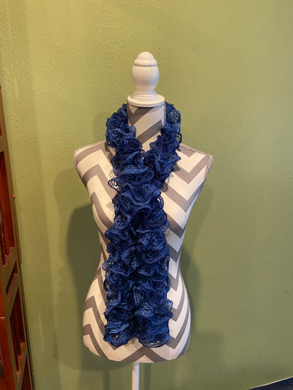 Ruffled Scarf handmade with Sapphire Metallic Sashay yarnPink tiful of LOVE