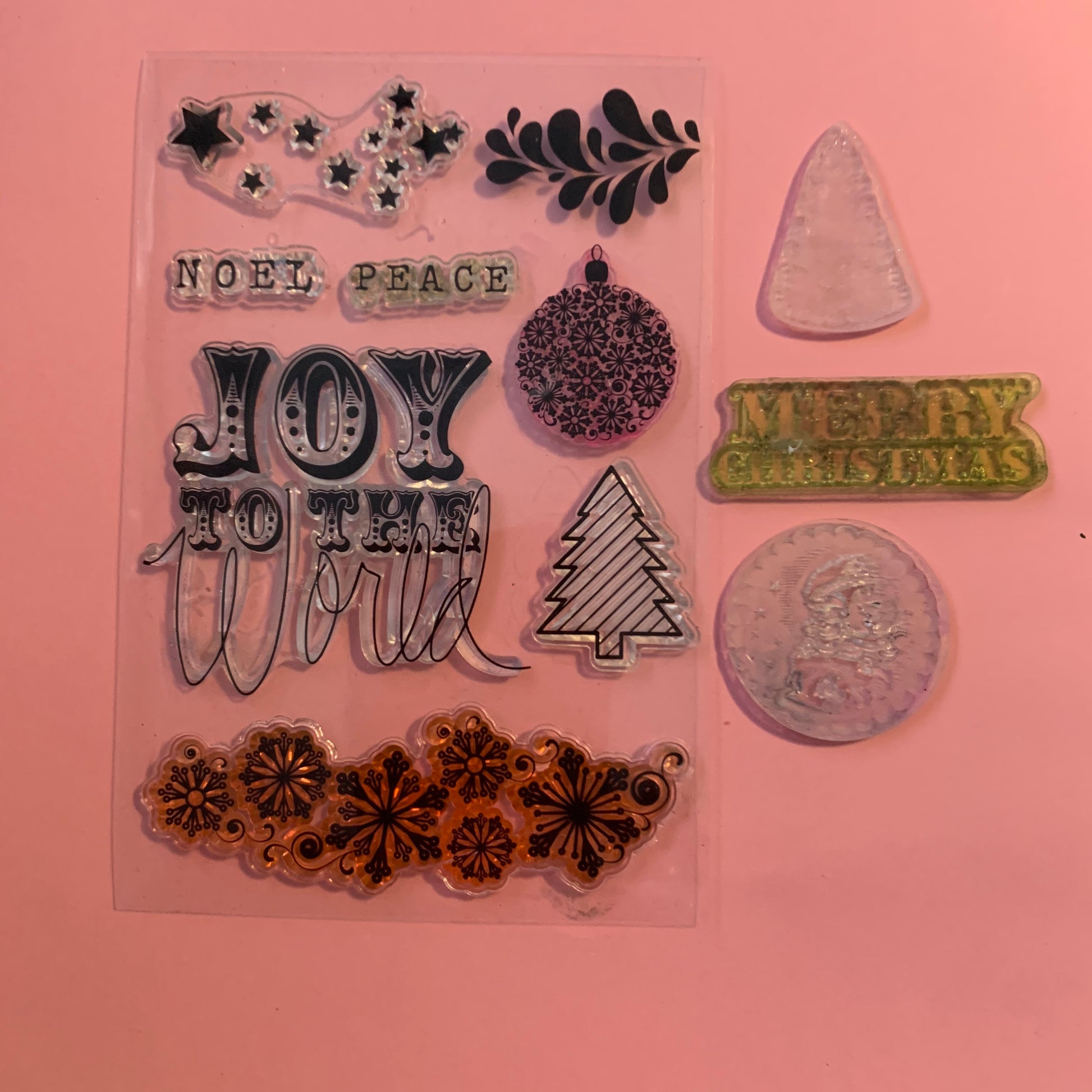 CLEAR STAMPS Lot for Cardmaking or ScrapbookingPink tiful of LOVE