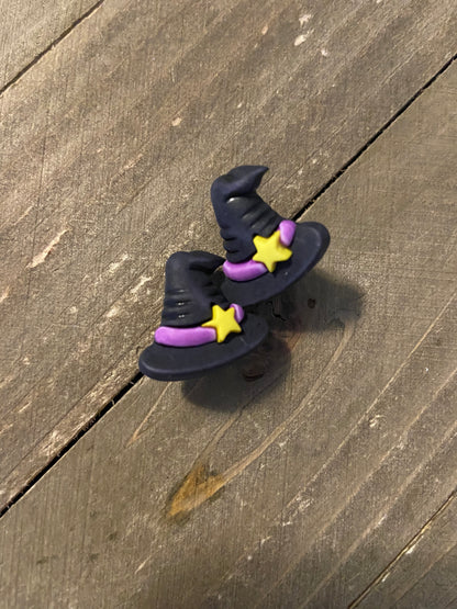 Witch's Hat Post Earrings-Halloween Hat