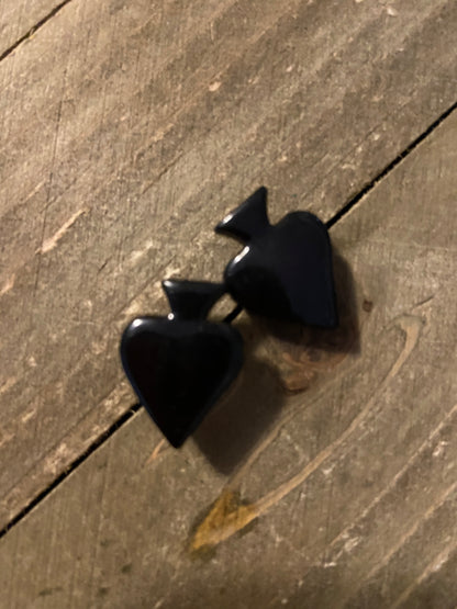 Card Game Collection Post Earrings (diamonds, spades, clubs, dice)Pink tiful of LOVE