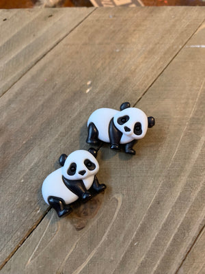 Panda Bear Post Earrings (ER159C-CECupdt)
