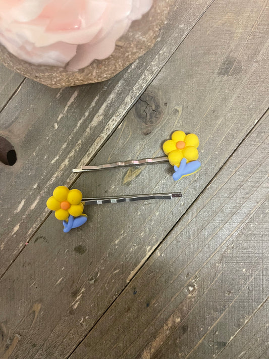Yellow or Red Flower Hair clips (a pair)Pink tiful of LOVE
