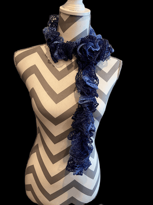 Ruffled Scarf handmade with RUMBA Sashay yarn