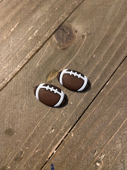 FOOTBALL post earrings-Are you ready for some football!!!Pink tiful of LOVE