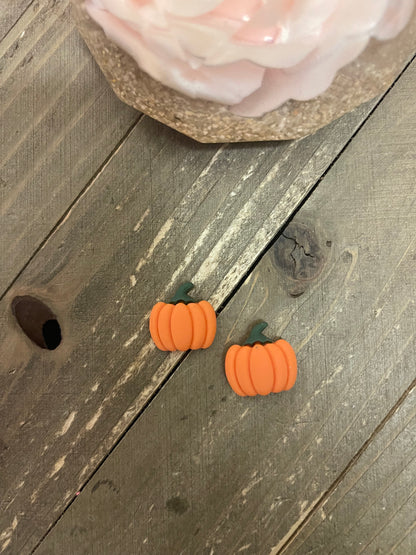 Pumpkin Stud Earrings--Perfect for Fall Ear Bling (ER306-1)