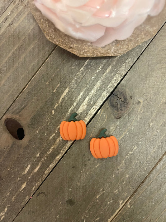 Pumpkin Stud Earrings--Perfect for Fall Ear Bling (ER306-1)Pink tiful of LOVE