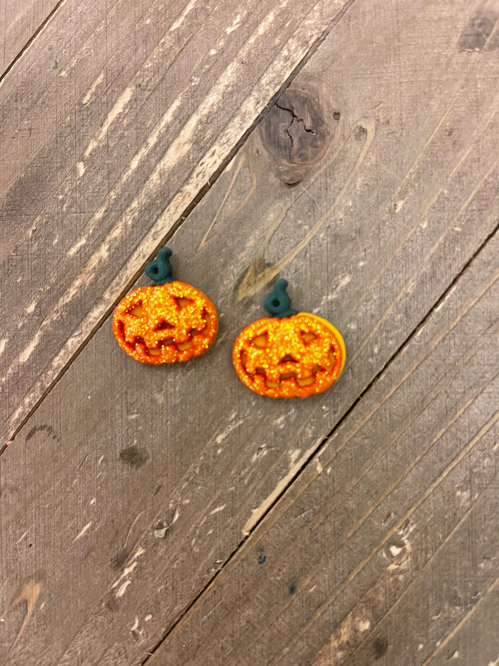 Glitter Pumpkin Stud earrings ER308-2