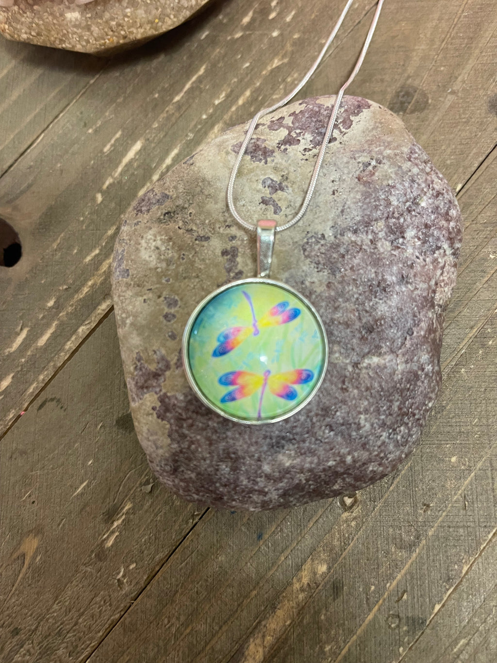 Dragonfly Pendants on a Silver Chain Necklace (NK177-DF10)