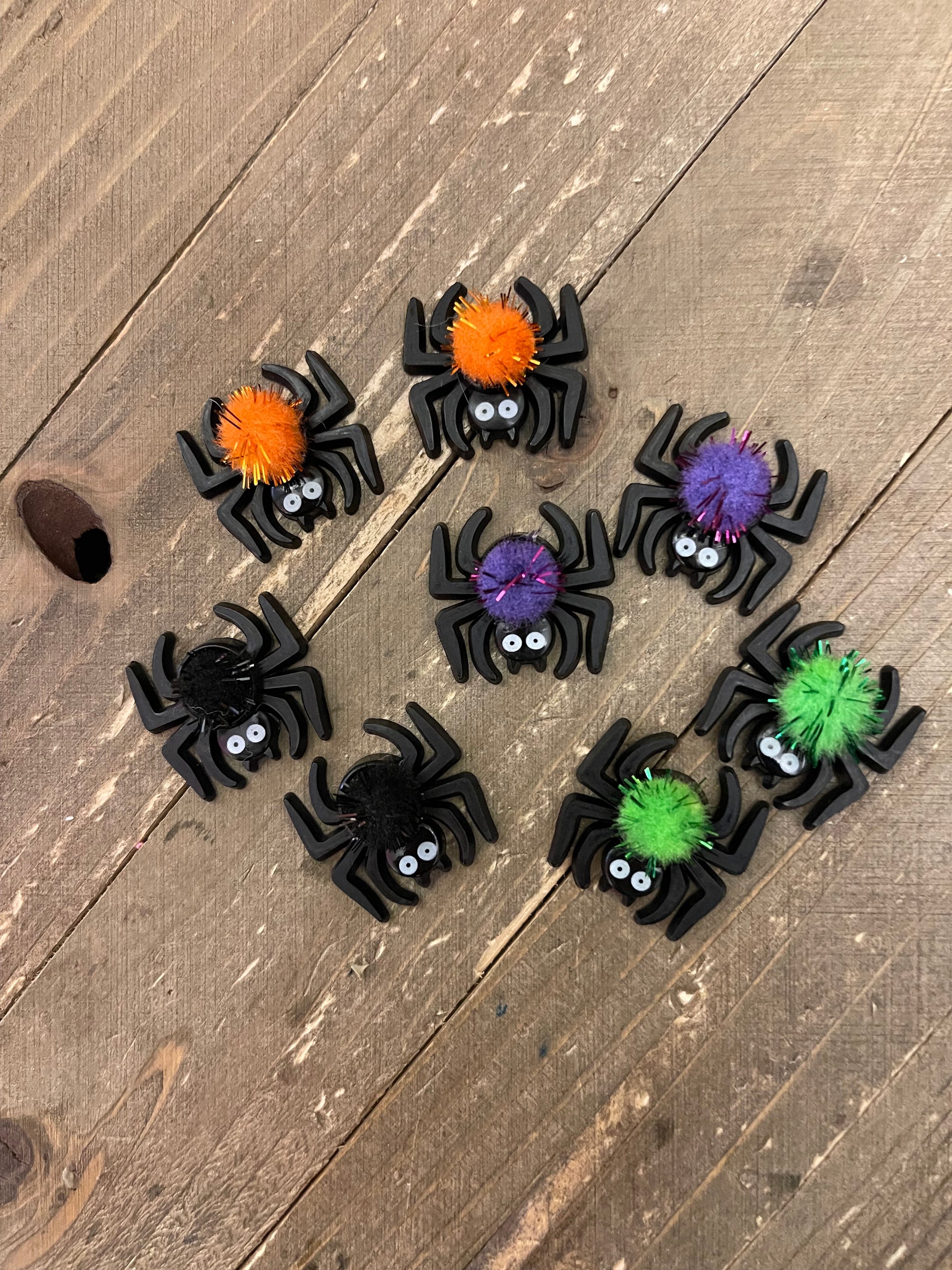 Pom Pom Spider Stud Earrings (4 Pom Pom colors to choose)Pink tiful of LOVE