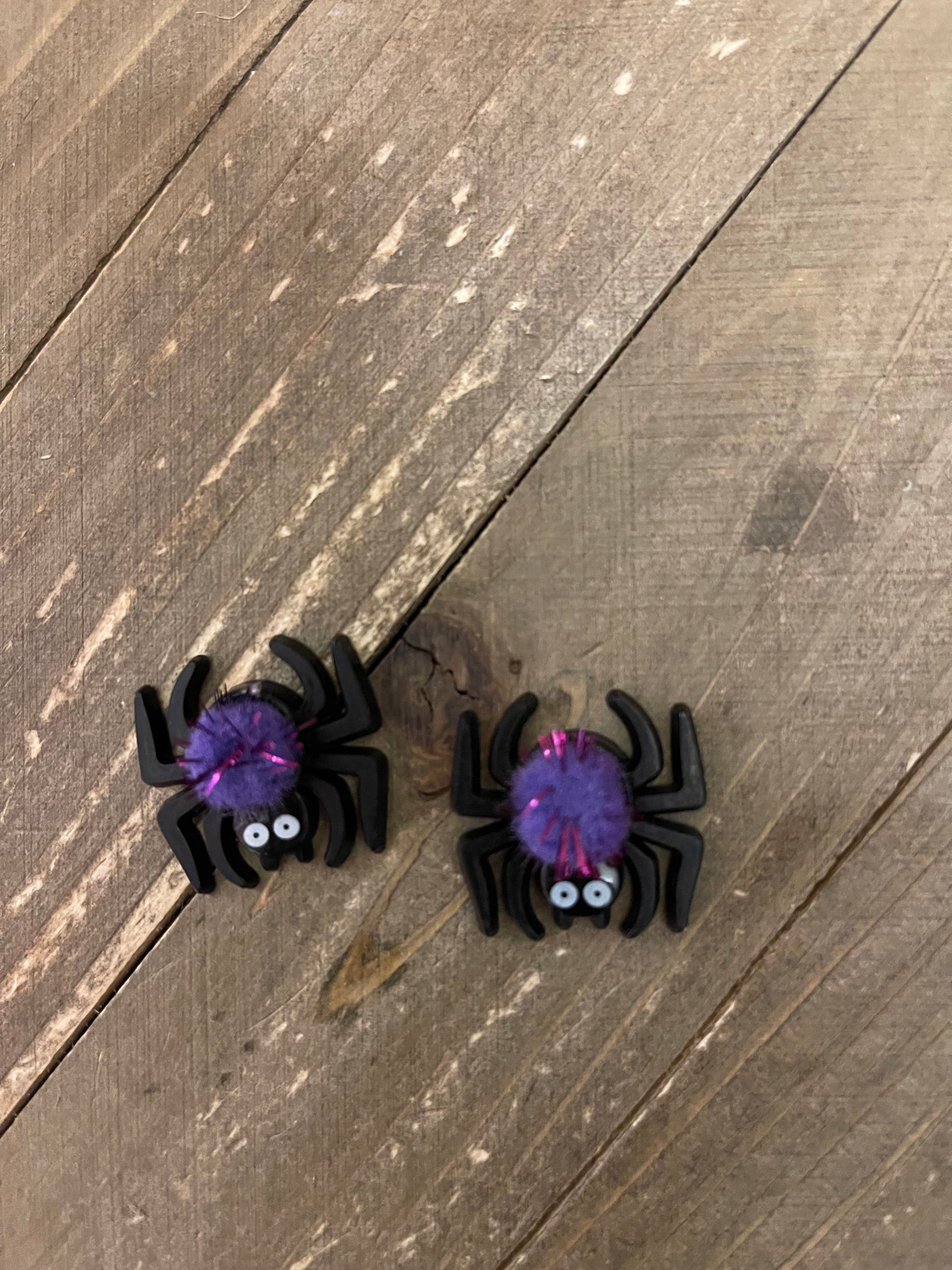 Pom Pom Spider Stud Earrings (4 Pom Pom colors to choose)Pink tiful of LOVE