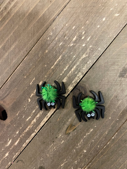 Pom Pom Spider Stud Earrings (4 Pom Pom colors to choose)Pink tiful of LOVE