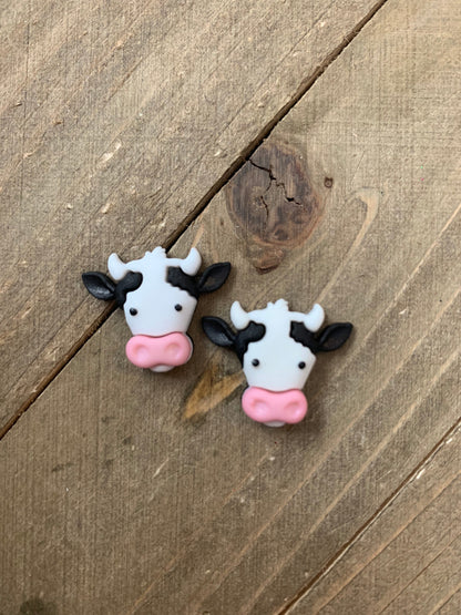 Moove it Cow Post Earrings (CEC)Pink tiful of LOVE