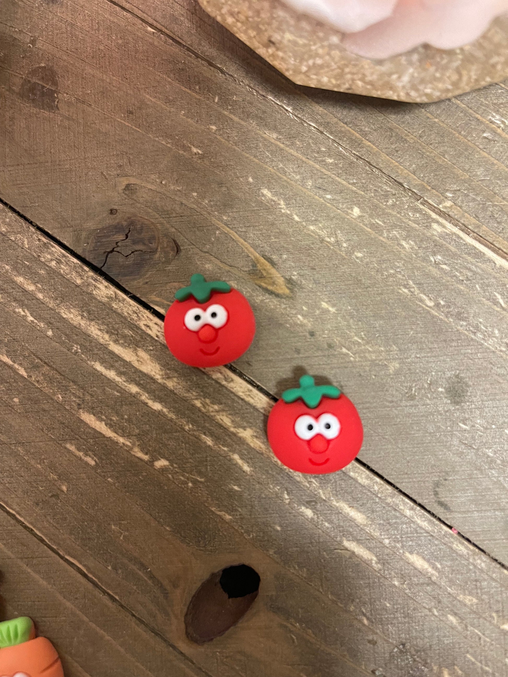 Wear your Veggies Collection Post Earrings (5 veggies to choose)Pink tiful of LOVE