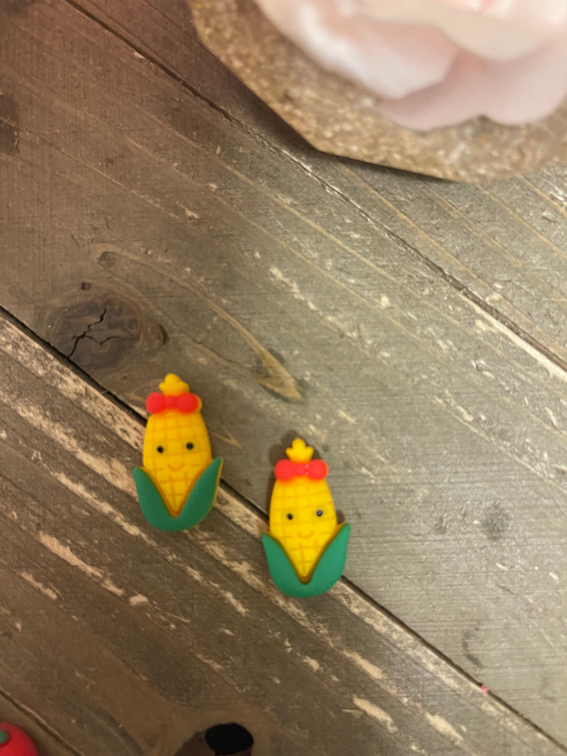 Wear your Veggies Collection Post Earrings (5 veggies to choose)Pink tiful of LOVE