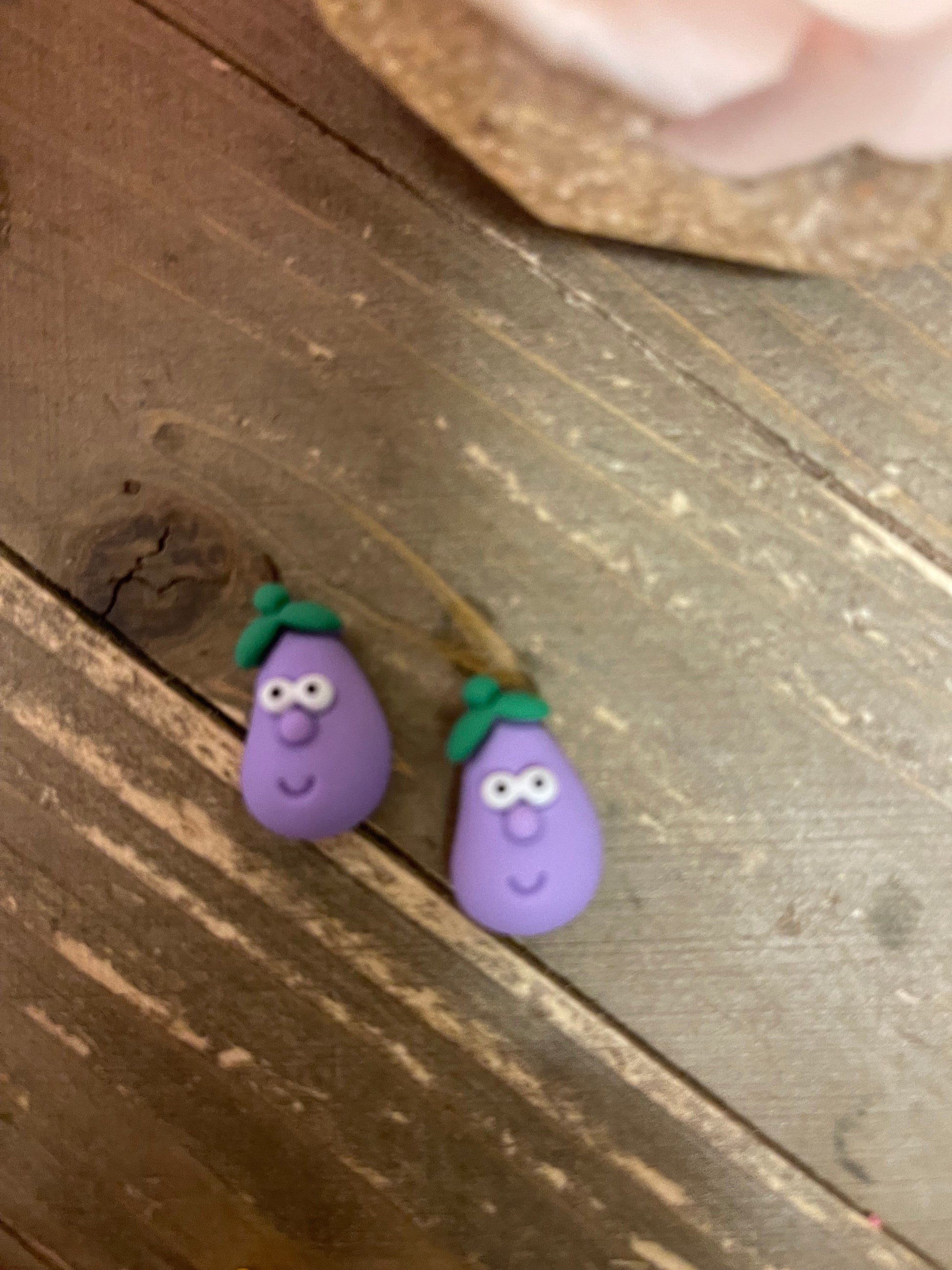 Wear your Veggies Collection Post Earrings (5 veggies to choose)Pink tiful of LOVE