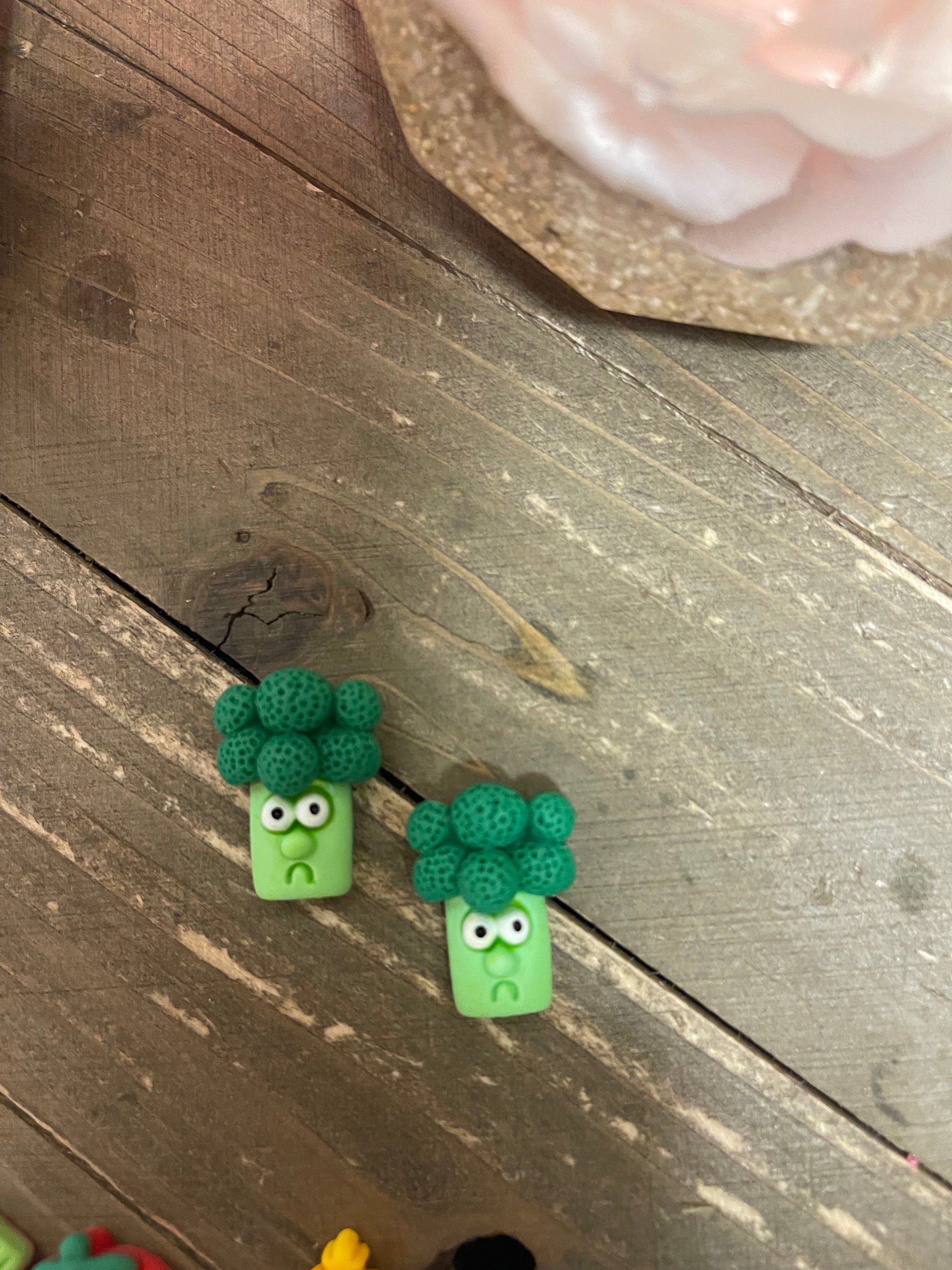 Wear your Veggies Collection Post Earrings (5 veggies to choose)Pink tiful of LOVE