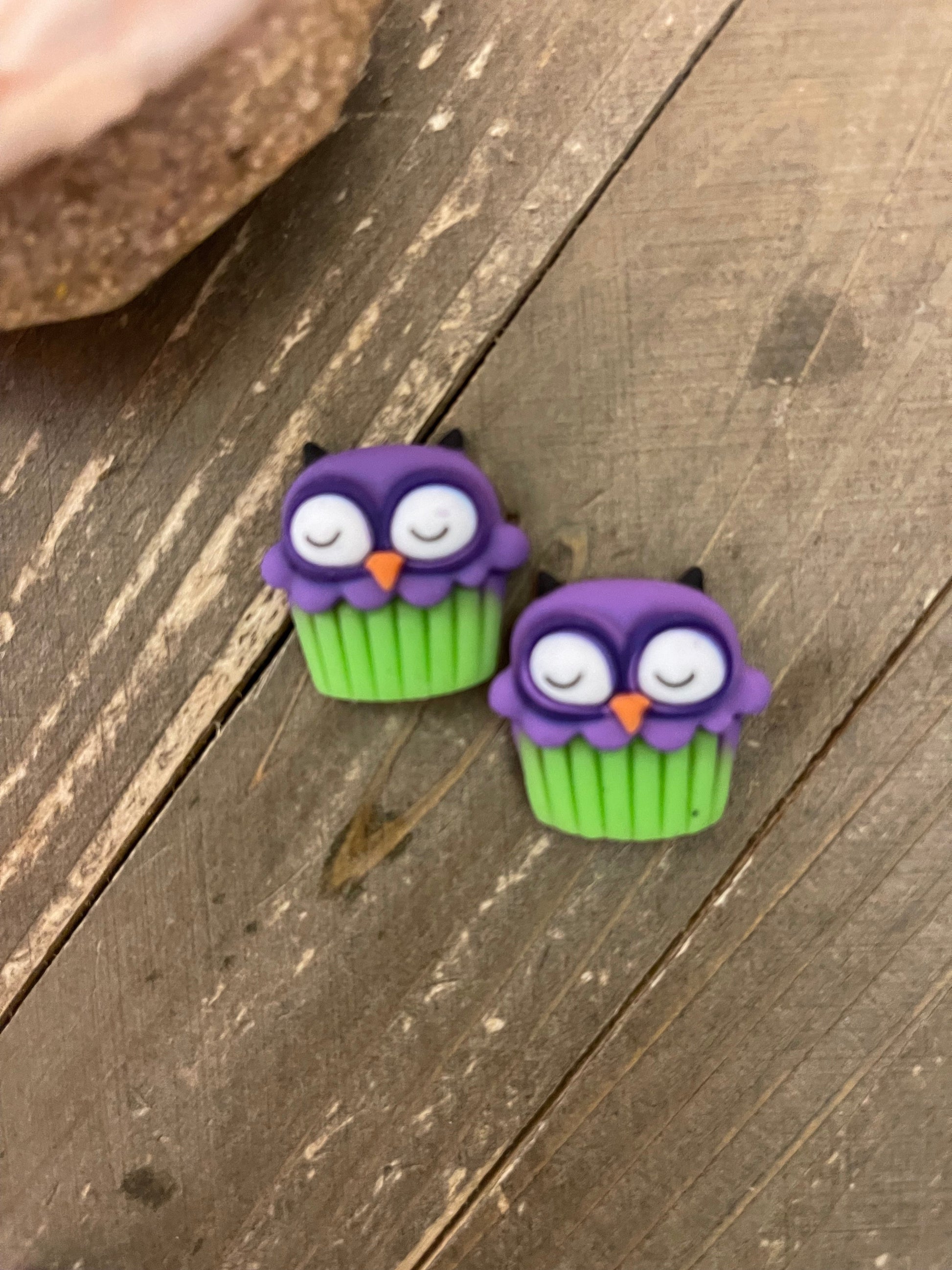 Halloween Cupcake Stud earrings- (4  to choose) (ER-308CC-CEC)Pink tiful of LOVE