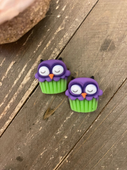 Halloween Cupcake Stud earrings- (4  to choose) (ER-308CC-CEC)Pink tiful of LOVE