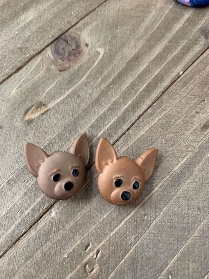 Adorable Fuzzy Face Dog Post EarringsPink tiful of LOVE