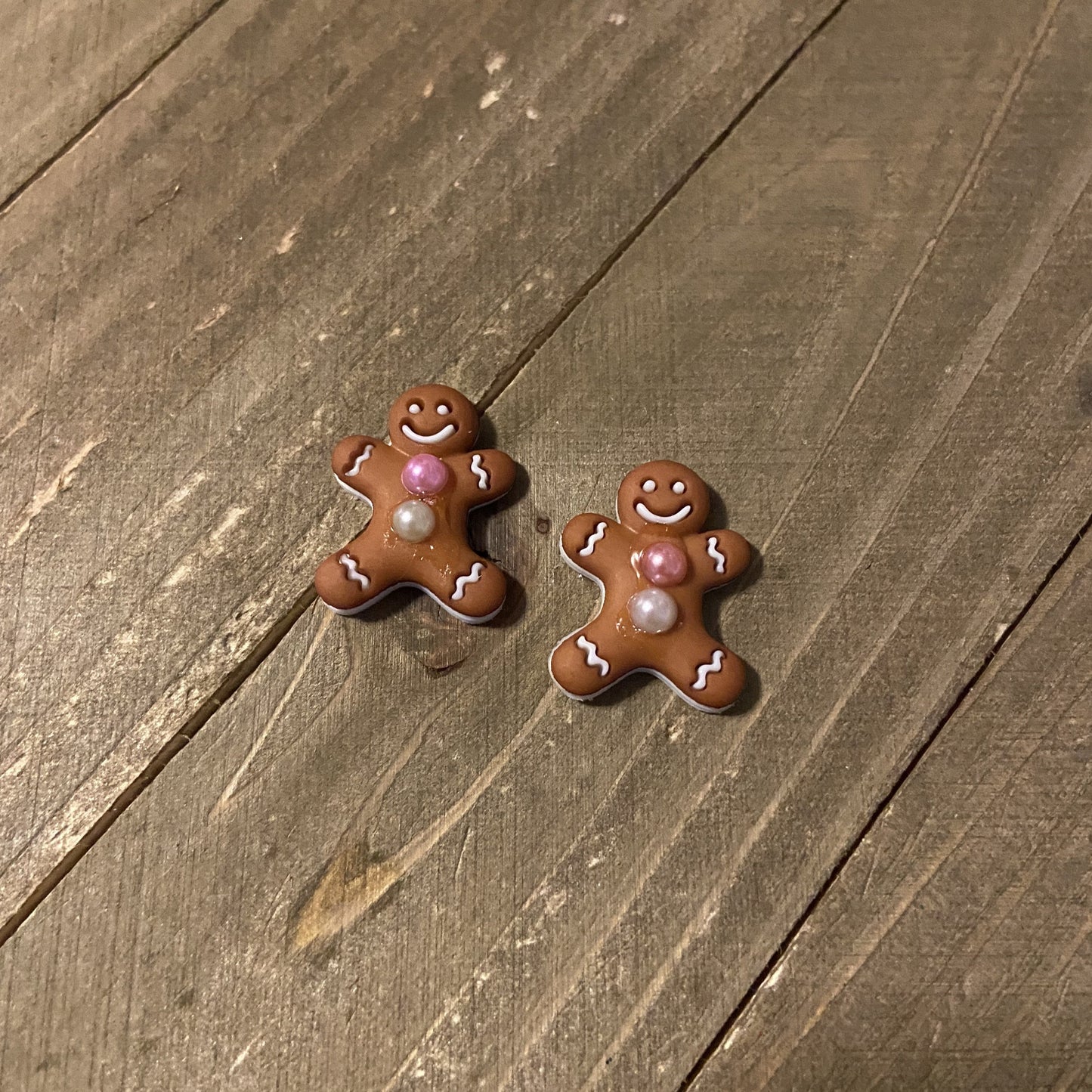 Gingerbread Post Earrings (each different colored buttons)Pink tiful of LOVE