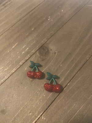 Cherries Post Earrings