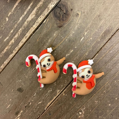 A Wonderful life-Sloth2 Christmas Stud Earrings (ER-314-2sloth-CEC)