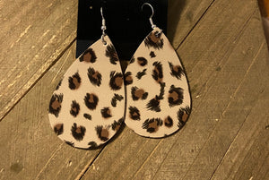 Leather Teardrop Drop Dangle Earrings (multiple choices)