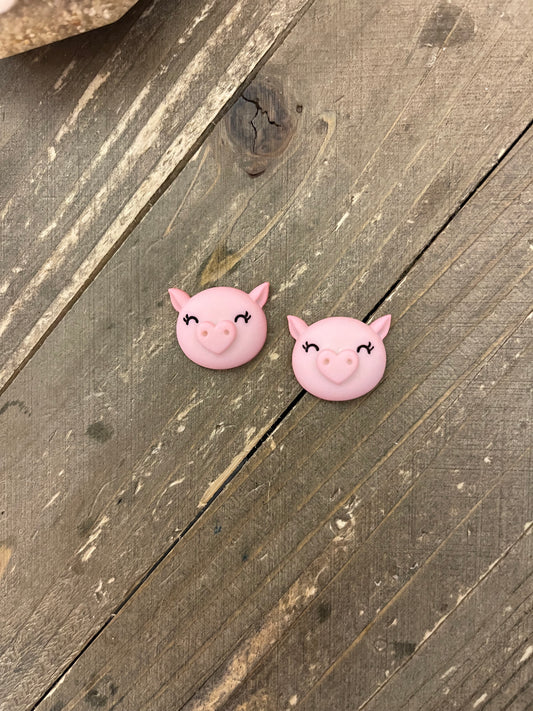 Pig  Stud Earrings (ER-415pig-CEC)Pink tiful of LOVE