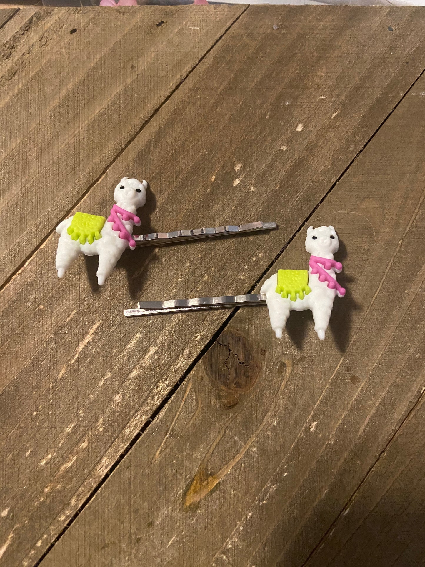 Llama Hair clips (a pair)Pink tiful of LOVE