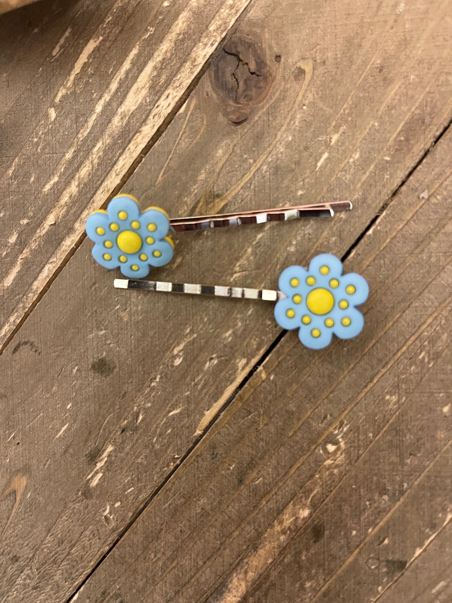Polka Dot Flower Hair clips (a pair) 7 colors to choosePink tiful of LOVE