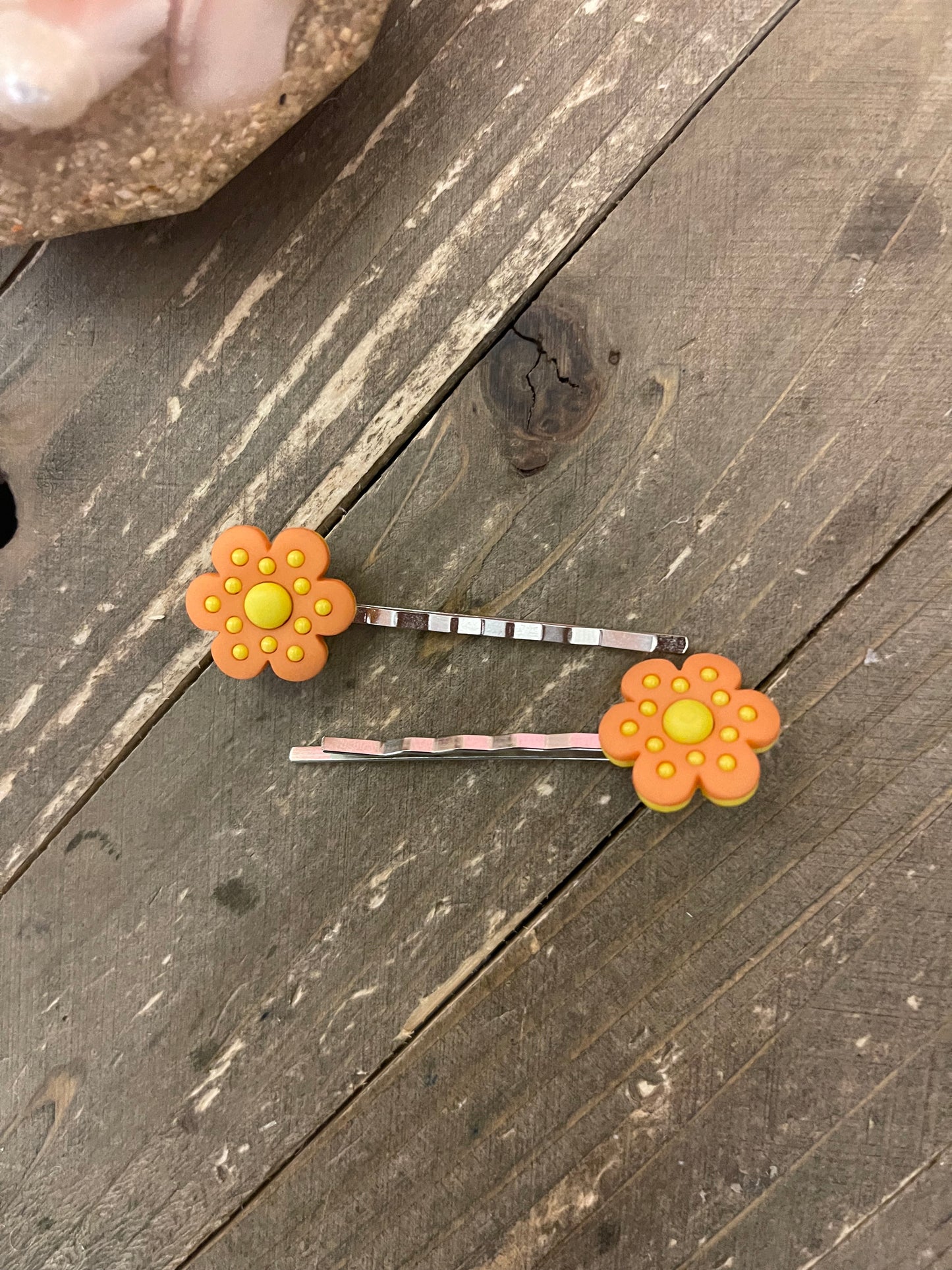 Polka Dot Flower Hair clips (a pair) 7 colors to choosePink tiful of LOVE