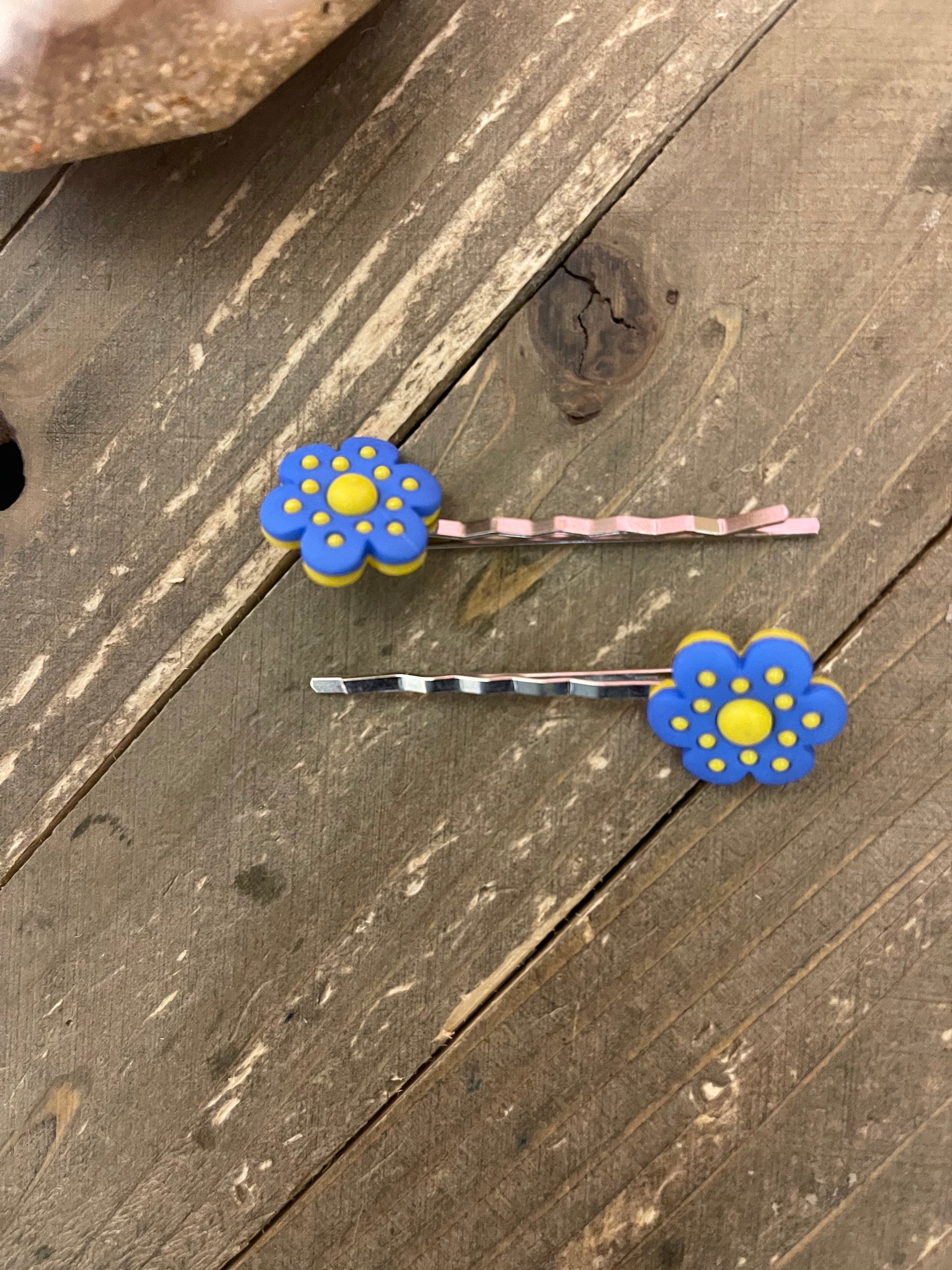 Polka Dot Flower Hair clips (a pair) 7 colors to choosePink tiful of LOVE