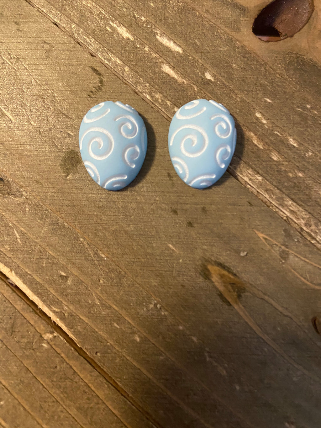 Pastel Swirl Easter Egg Post Earrings (4 colors to choose from)