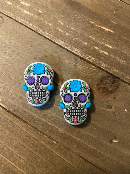 Sugar Skulls Post Earrings (3 different colors to choose from)Pink tiful of LOVE