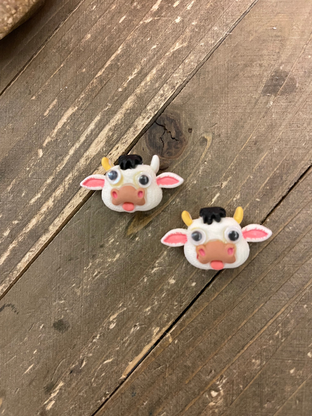 Cow Face Stud Earrings