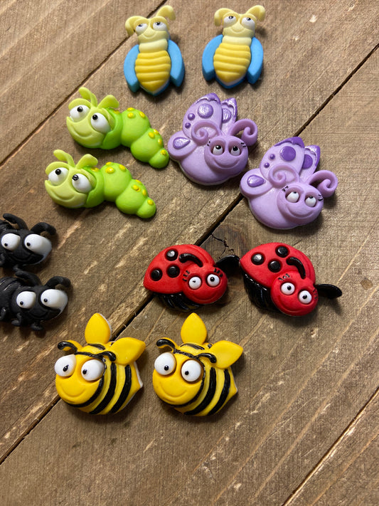 Bug Eyed Collection Post Earrings (7 bugs to choose from)Pink tiful of LOVE