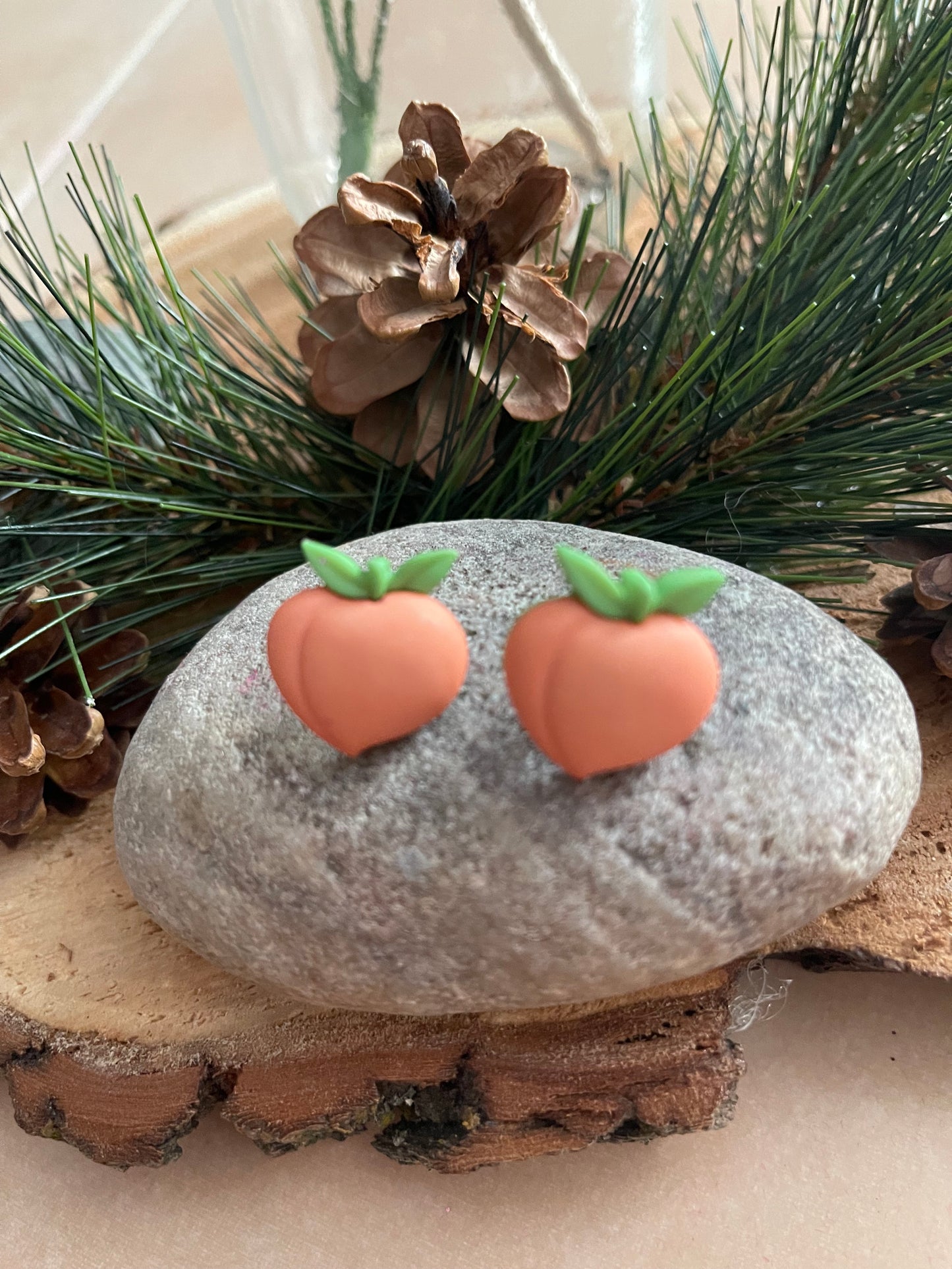 Peach Stud Earrings; yummy gorgeous peach earringsPink tiful of LOVE