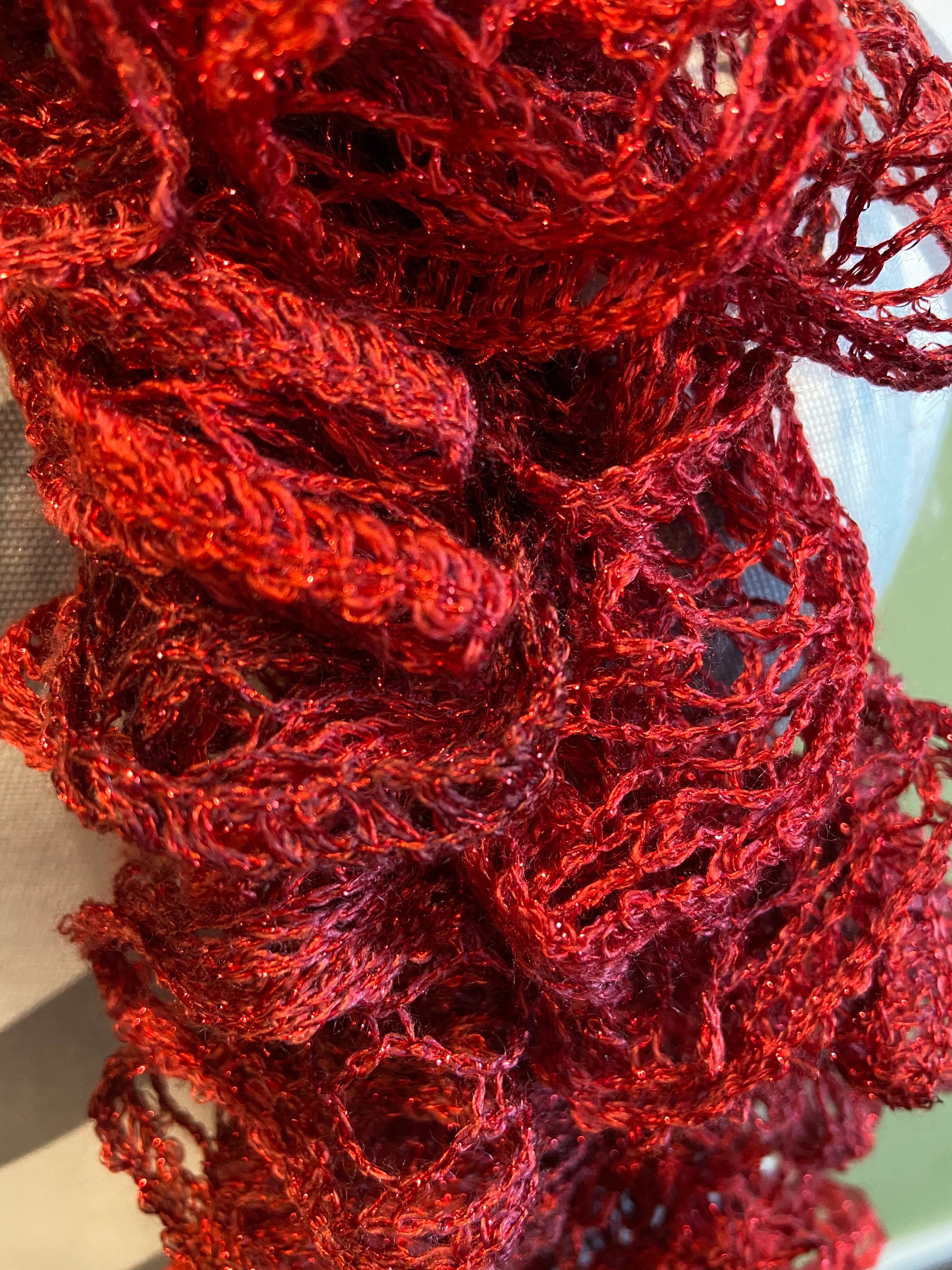 Ruffled Scarf handmade with RUBIES Sashay yarnPink tiful of LOVE