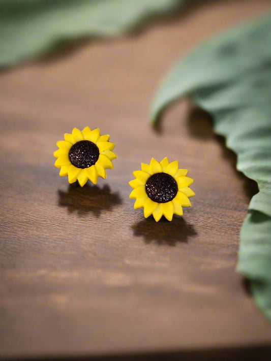 SUNFLOWER Post Earrings--A ray of Sunshine (CECupd)Pink tiful of LOVE