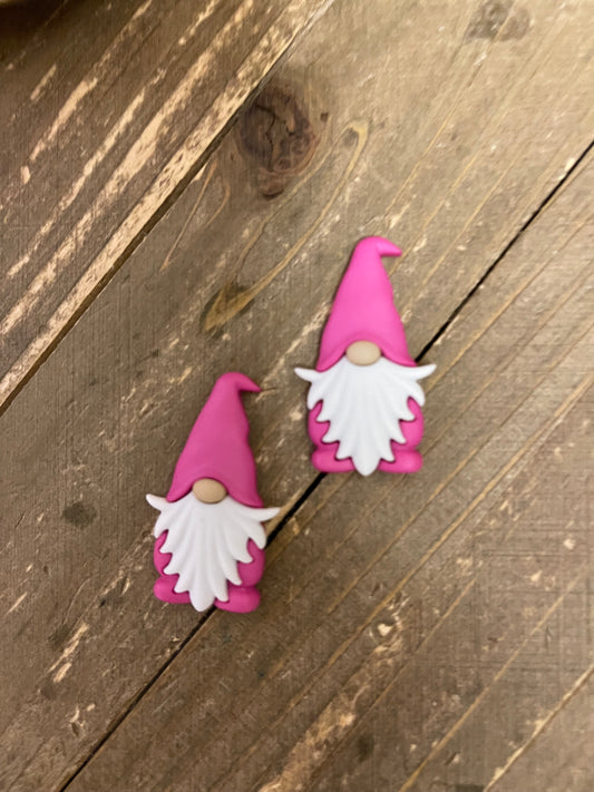 Love Gnome Matter What-Valentine in Hot Pinik Stud Earrings (ER319-27VALHPgnome)Pink tiful of LOVE