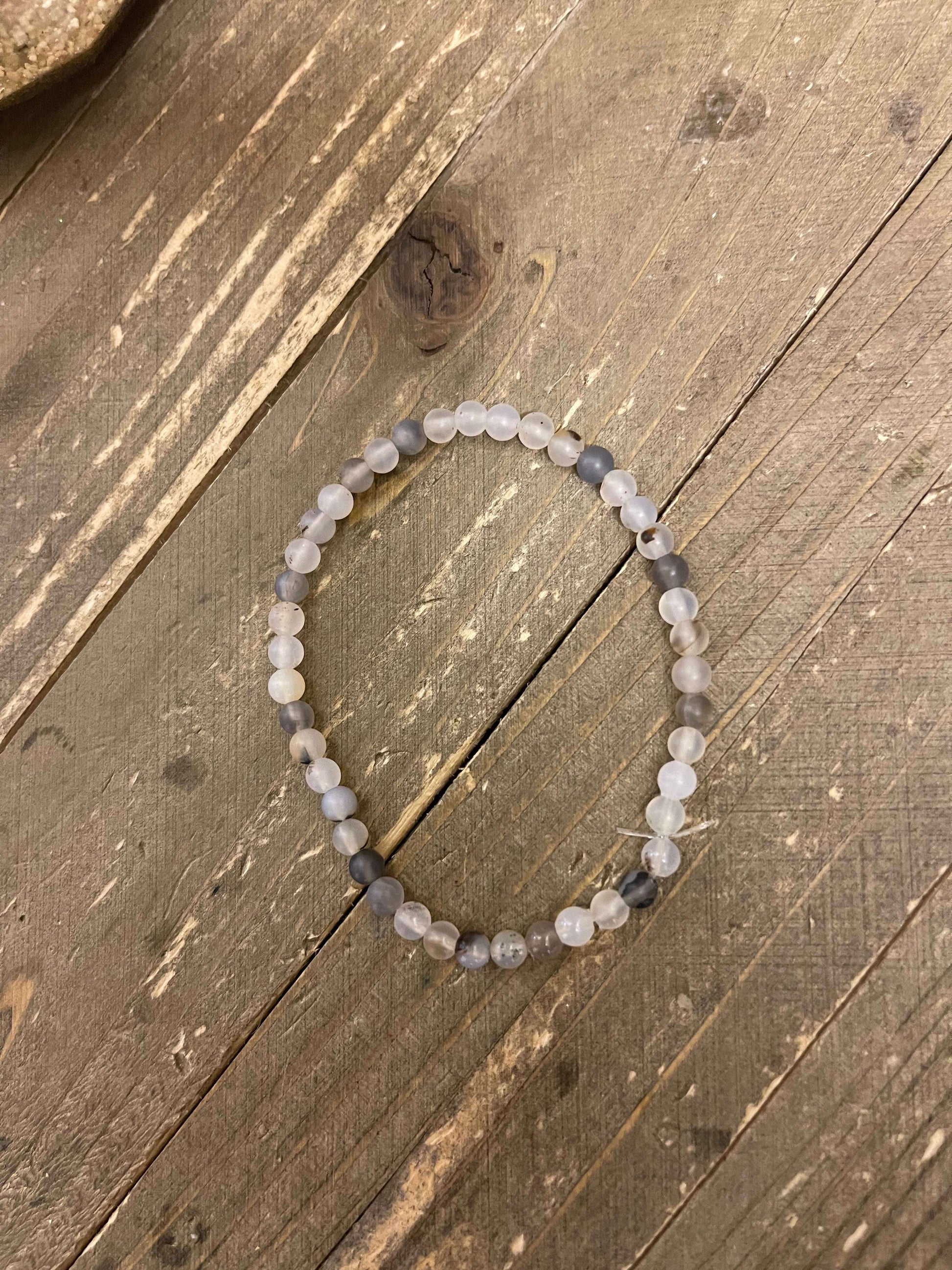 Agate Beaded Elastic/Stretch BraceletPink tiful of LOVE