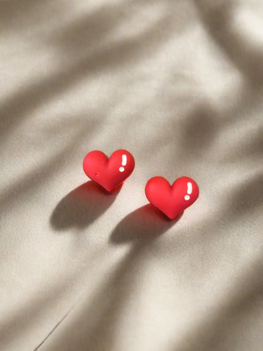 Red Heart Stud EarringsPink tiful of LOVE