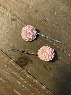 Flower Power Hair clips (a pair)