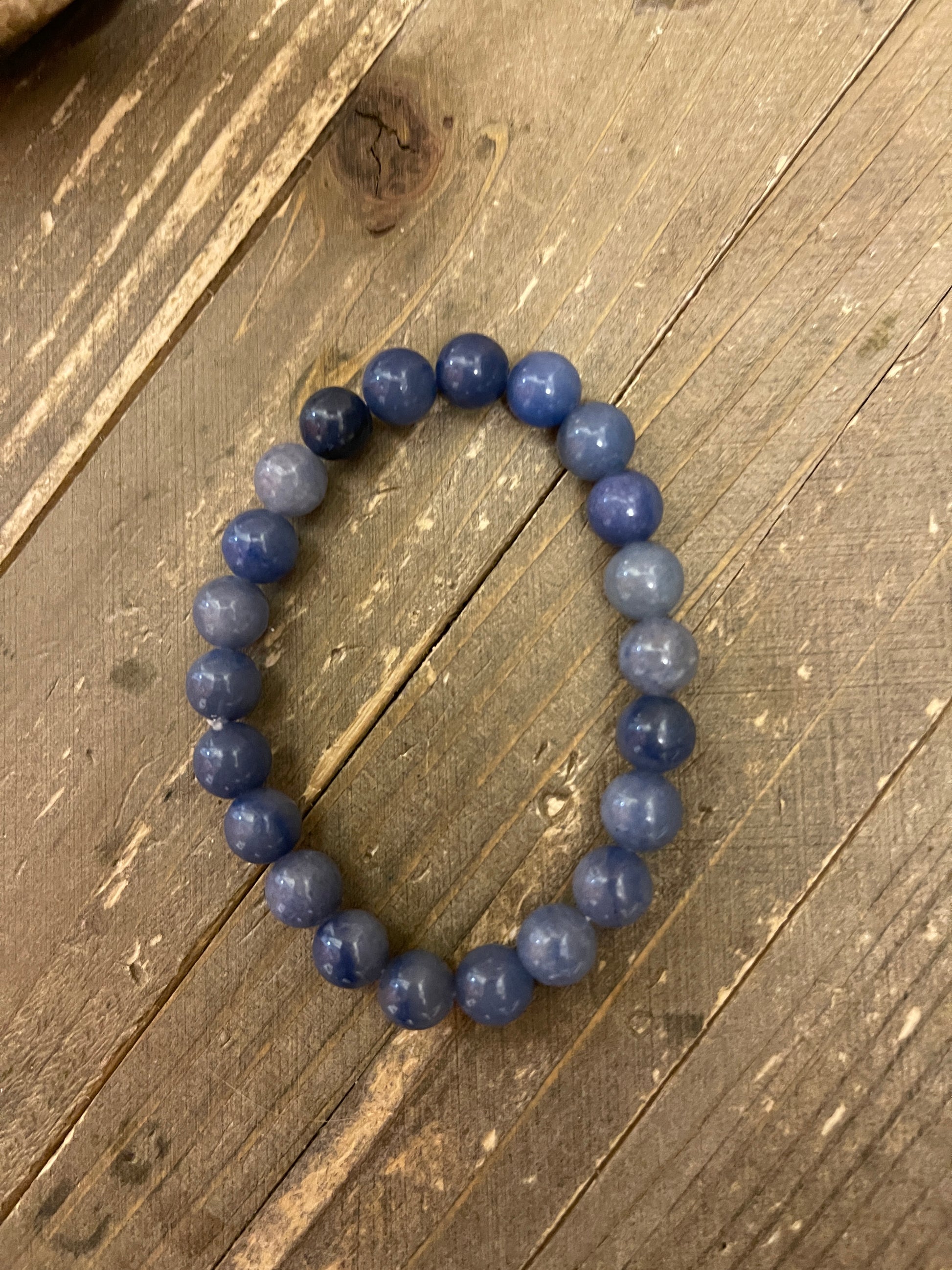 Blue Aventurine gemstone beaded Stretch braceletPink tiful of LOVE