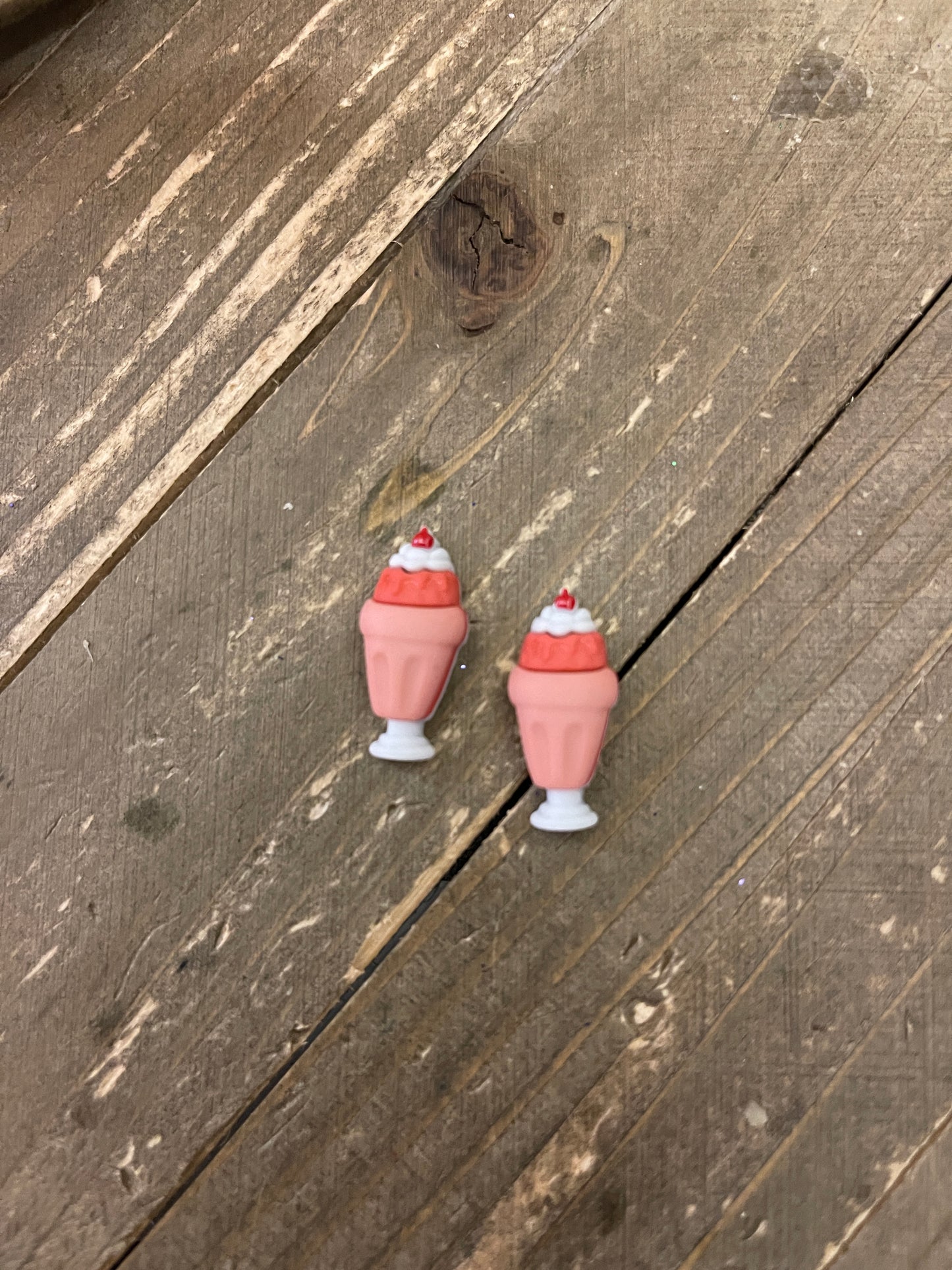 Ice Cream Sundae Post Earrings