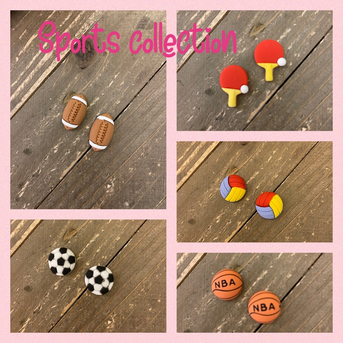 Sports Collection Stud Earrings (5 to choose from)