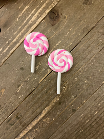 Lollipop Love Collection Stud Earrings (6 swirl colors to choose from)Pink tiful of LOVE
